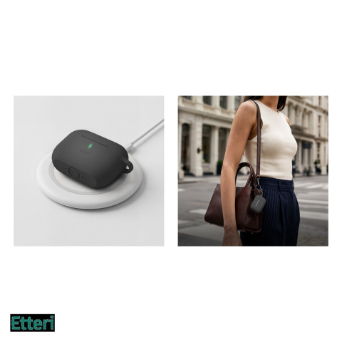 Husa casti Etteri pentru AirPods Pro 3, Negru [4]
