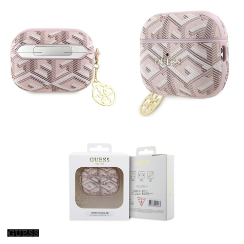 Husa casti Guess G Cube Charm pentru AirPods Pro 2, Roz [3]