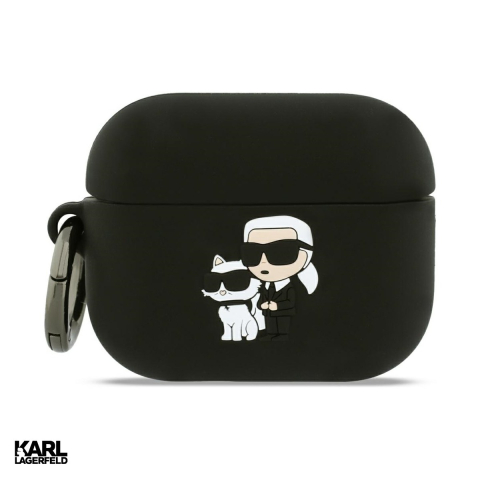 Casti - Husa casti Karl Lagerfeld Karl & Choupette Head pentru AirPods Pro 3, Roz