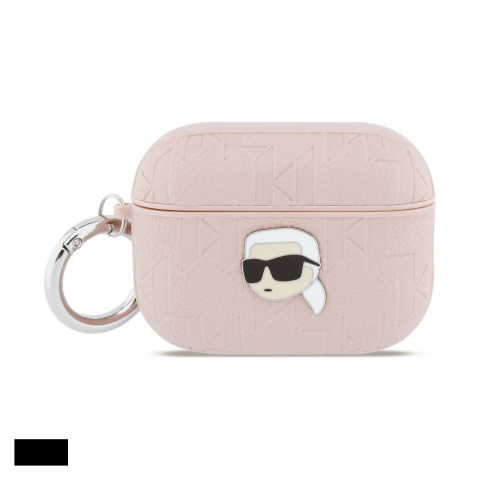 Huse casti - Husa casti Karl Lagerfeld Monogram Karl Head pentru AirPods Pro 3, Roz