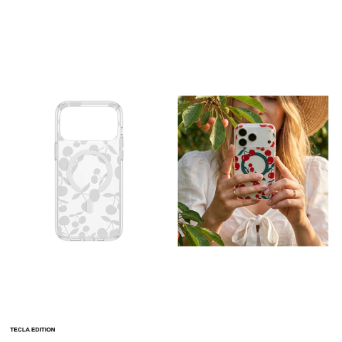 Husa Cherry Mag pentru Samsung Galaxy S24, Carcasa magnetica, decupaj mare pentru camera foto, TPU (poliuretan termoplastic), PC, Transparent [4]