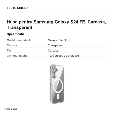 Husa Clear Guard Mag pentru Samsung Galaxy S24 FE, Carcasa, Transparent [2]
