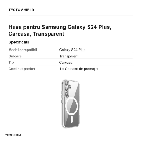 Husa Clear Guard Mag pentru Samsung Galaxy S24 Plus, Carcasa, Transparent [2]
