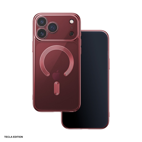 Huse si protectii pentru iPhone - Husa Color Chrome Mag cherry pentru iPhone 17 Pro Max, Carcasa magnetica, TPU (poliuretan termoplastic), Visiniu