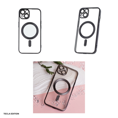 Husa Color Chrome Mag pentru Apple iPhone 14, Carcasa magnetica, Negru [3]