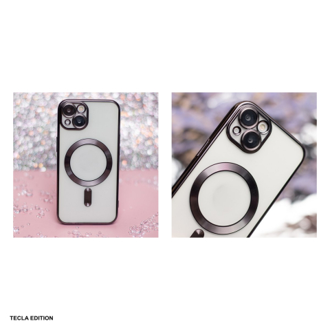 Husa Color Chrome Mag pentru Apple iPhone 14, Carcasa magnetica, Negru [4]