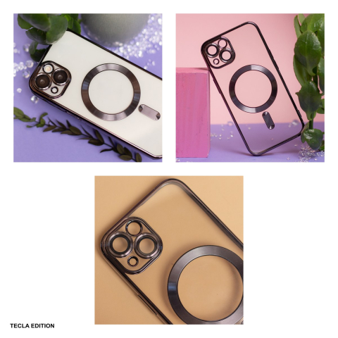 Husa Color Chrome Mag pentru Apple iPhone 14 Pro, Carcasa magnetica, Negru [5]