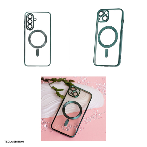 Husa Color Chrome Mag pentru Samsung Galaxy A56 5G, Carcasa magnetica, Verde [3]