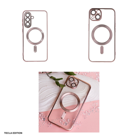 Husa Color Chrome Mag rose pentru Samsung Galaxy A56 5G, Carcasa magnetica, Roz [3]