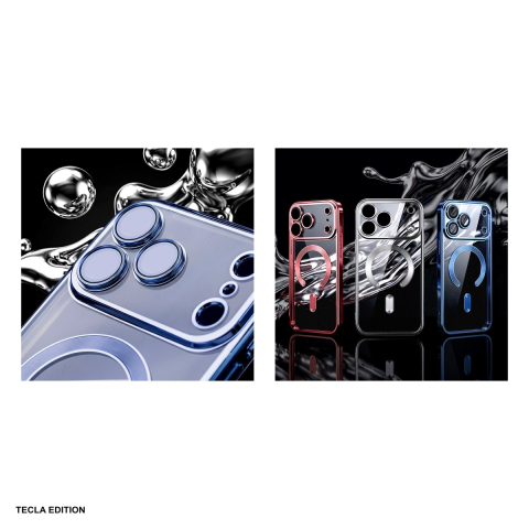 Husa Color Chrome Mag sky pentru iPhone 17 Pro, Carcasa magnetica, TPU (poliuretan termoplastic), Albastru [4]