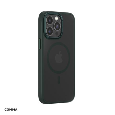 Huse telefoane - Husa Comma Joy Elegant Mag pentru Apple iPhone 15 Plus, Carcasa magnetica, Verde