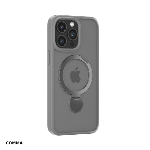 Huse telefoane - Husa Comma Joy Shark Mag pentru Apple iPhone 15 Plus, Carcasa magnetica, Gri