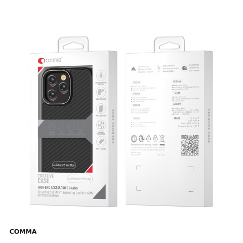 Husa Comma Kevlar Mag pentru Apple iPhone 15 Plus, Carcasa magnetica, Negru [3]