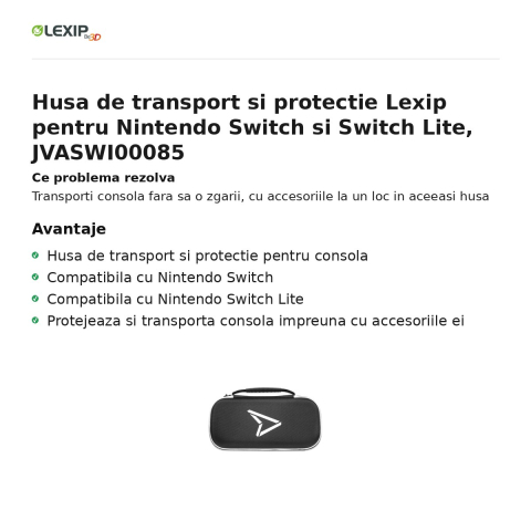 Husa de transport si protectie Lexip pentru Nintendo Switch si Switch Lite, JVASWI00085 [1]