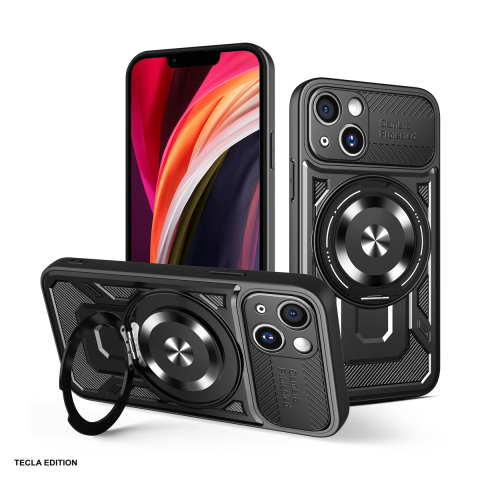 Huse si protectii smartphone - Husa Defender Armor Mag pentru Apple iPhone 13, Carcasa magnetica, Negru