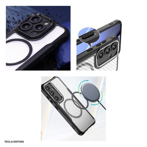 Husa Defender Carbon Mag pentru Samsung Galaxy S26 Plus, Carcasa magnetica, Negru [3]