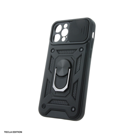 Huse si protectii smartphone - Husa Defender Slide pentru iPhone 12, Carcasa magnetica, Negru