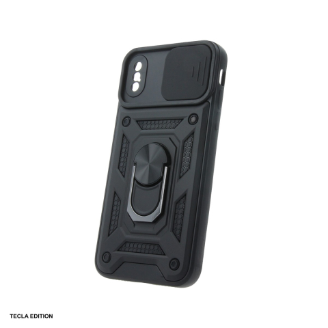 Huse si protectii smartphone - Husa Defender Slide pentru iPhone X, Carcasa magnetica, Negru