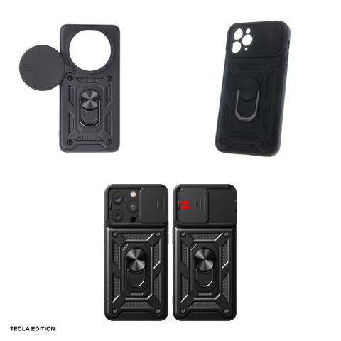 Husa Defender Slide pentru Xiaomi Redmi Note 14 Pro Plus 5G, Carcasa, Negru [3]