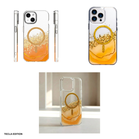 Husa Epoxy Mag pentru Apple iPhone 13, iPhone 14, Carcasa magnetica, Portocaliu [3]