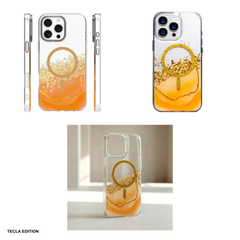 Husa Epoxy Mag pentru Apple iPhone 16 Pro, Carcasa magnetica, Portocaliu [3]