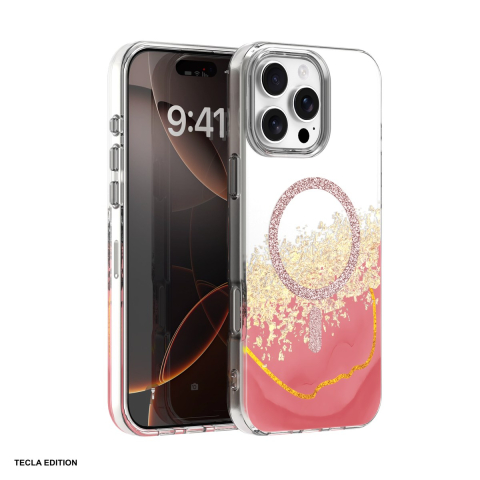 Huse si protectii pentru iPhone 16 Pro - Husa Epoxy Mag pentru Apple iPhone 16 Pro, Carcasa magnetica, Roz