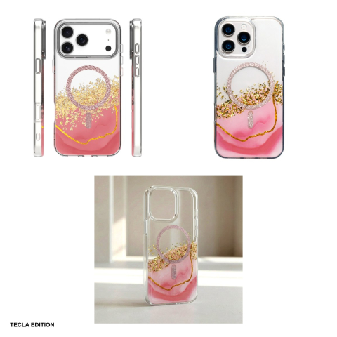 Husa Epoxy Mag pentru Apple iPhone 17 Pro, Carcasa magnetica, Roz [3]