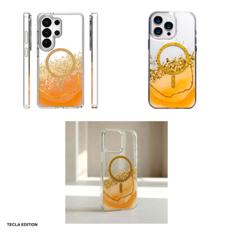 Husa Epoxy Mag pentru Samsung Galaxy S25 Ultra, Carcasa magnetica, Portocaliu [3]