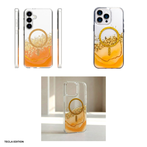 Husa Epoxy Mag pentru Samsung Galaxy S26 Plus, Carcasa magnetica, Portocaliu [3]