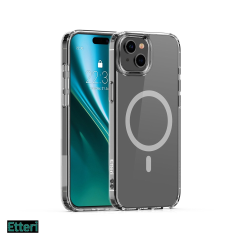 Huse si protectii smartphone - Husa Etteri Color Mag pentru Apple iPhone 14, Carcasa magnetica, Gri