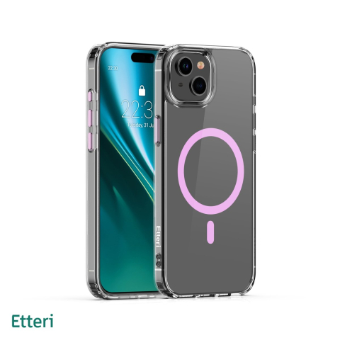 Huse si protectii pentru iPhone 13 - Husa Etteri Color Mag pentru iPhone 13, Carcasa magnetica, Roz