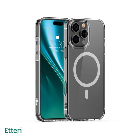 Huse si protectii smartphone - Husa Etteri Color Mag pentru iPhone 16 Pro Max, Carcasa magnetica, Gri