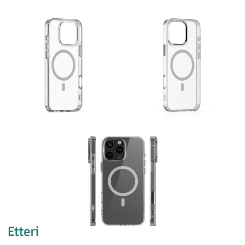 Husa Etteri Color Mag pentru iPhone 16 Pro Max, Carcasa magnetica, Gri [3]