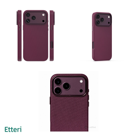 Husa Etteri Elegant Mag cherry pentru iPhone 17 Pro Max, Carcasa magnetica, -10°C pana la +45°C, Visiniu [3]