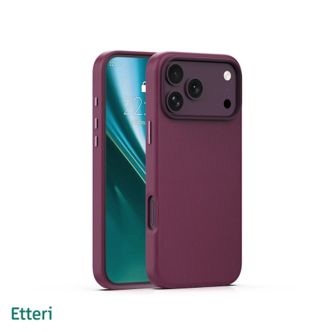 Huse si protectii pentru iPhone 17 Pro Max - Husa Etteri Elegant Mag cherry pentru iPhone 17 Pro Max, Carcasa magnetica, -10°C pana la +45°C, Visiniu