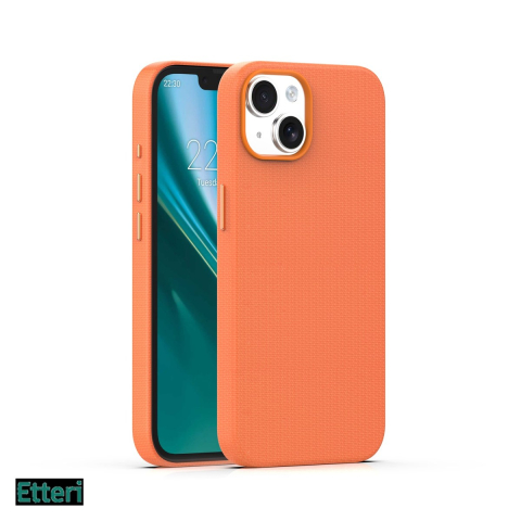 Huse si protectii pentru iPhone 15 - Husa Etteri Elegant Mag pentru Apple iPhone 15, Carcasa magnetica, Portocaliu