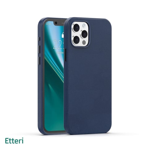 Huse si protectii smartphone - Husa Etteri Elegant Mag pentru iPhone 12, Carcasa magnetica, Albastru