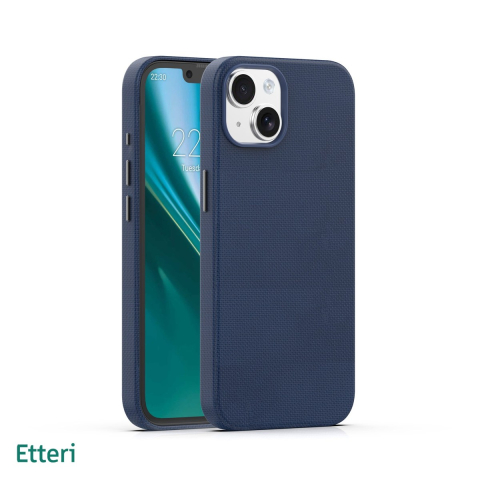 Huse si protectii smartphone - Husa Etteri Elegant Mag pentru iPhone 14, Carcasa magnetica, Albastru