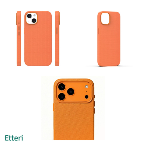 Husa Etteri Elegant Mag pentru iPhone 14, Carcasa magnetica, Portocaliu [3]