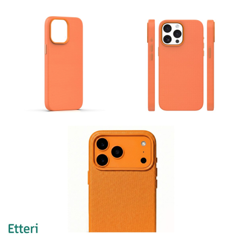 Husa Etteri Elegant Mag pentru iPhone 15 Pro, Carcasa magnetica, Portocaliu [3]