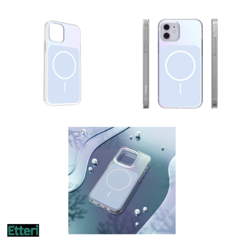Husa Etteri Hidden Pearl pentru Apple iPhone 12 Pro, iPhone 12, Carcasa magnetica, Albastru deschis [3]