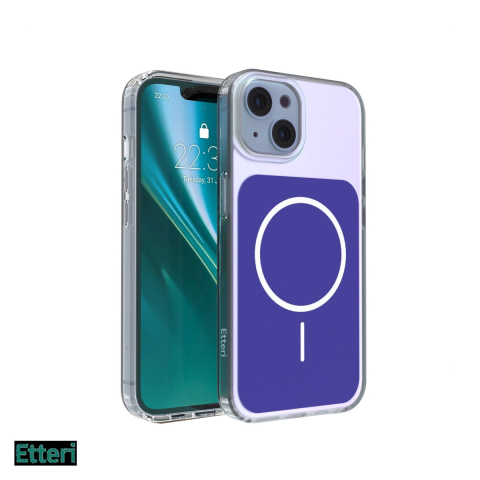 Huse telefoane - Husa Etteri Hidden Pearl pentru Apple iPhone 13, Carcasa magnetica, Albastru inchis