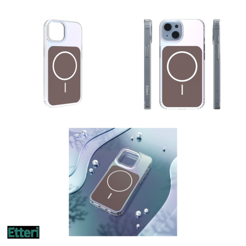 Husa Etteri Hidden Pearl pentru Apple iPhone 13, Carcasa magnetica, Maro [3]