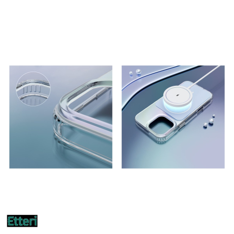 Husa Etteri Hidden Pearl pentru Apple iPhone 16, Carcasa magnetica, Albastru deschis [4]