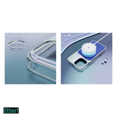 Husa Etteri Hidden Pearl pentru Apple iPhone 16, Carcasa magnetica, Albastru inchis [4]