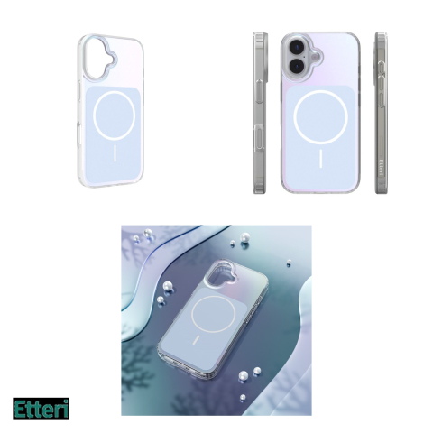 Husa Etteri Hidden Pearl pentru Apple iPhone 17, Carcasa magnetica, Albastru deschis [3]
