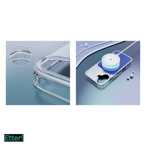 Husa Etteri Hidden Pearl pentru Apple iPhone 17, Carcasa magnetica, Albastru inchis [4]