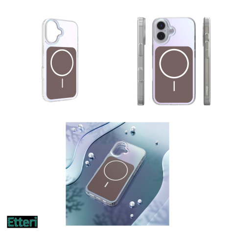 Husa Etteri Hidden Pearl pentru Apple iPhone 17, Carcasa magnetica, Maro [3]
