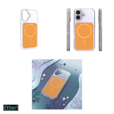 Husa Etteri Hidden Pearl pentru Apple iPhone 17, Carcasa magnetica, Portocaliu [3]