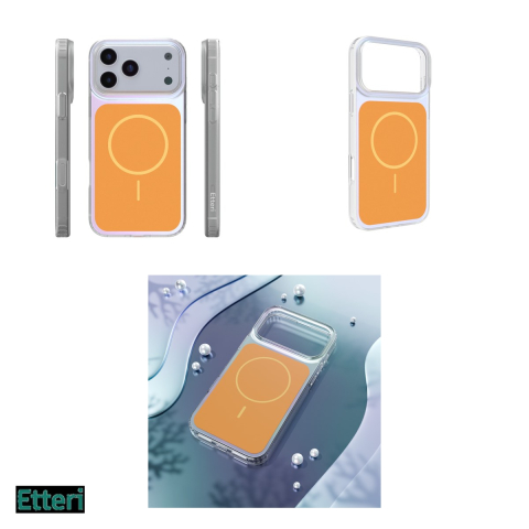 Husa Etteri Hidden Pearl pentru Apple iPhone 17 Pro Max, Carcasa magnetica, Portocaliu [3]